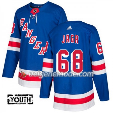 Kinder Eishockey New York Rangers Trikot Jaromir Jagr 68 Adidas 2017-2018 Blau Authentic